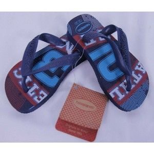Havaianas Kids Flip Flop Blue Multicolor Athletic Team US Size 7 8C EUR 25 26